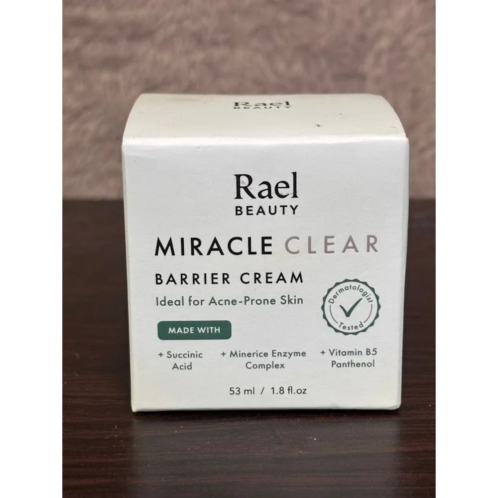 Rael Beauty Miracle Clear Barrier Cream 1.8oz Succinic Acid Acne-Prone Skincare